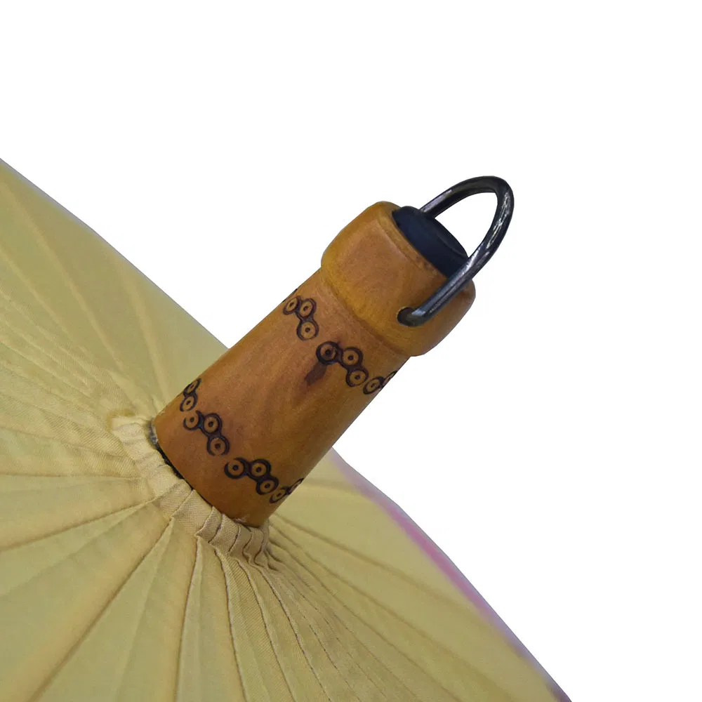 custom 24 rib digital print hand painted bamboo umbrella