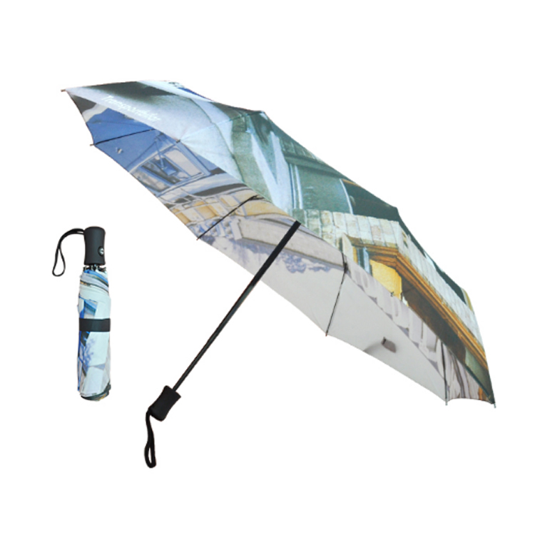 custom printed travel folding umbrellas for promotions