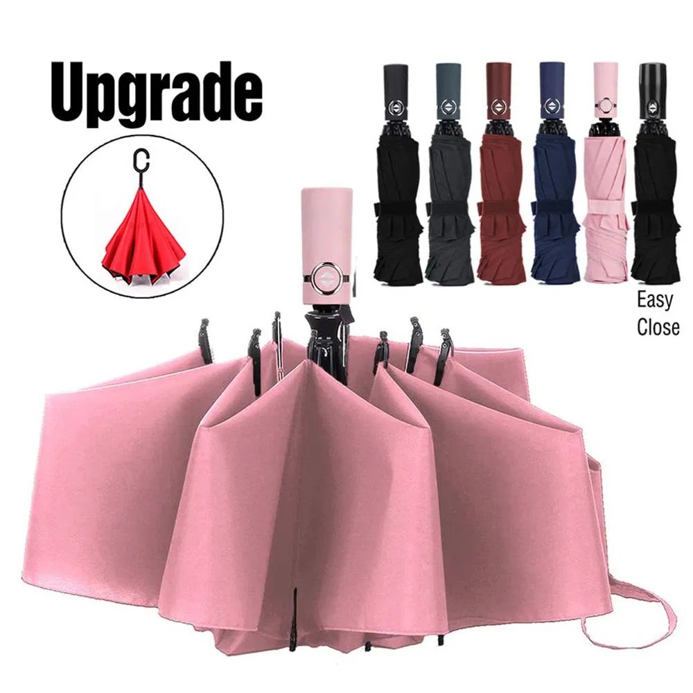 custom automatic reverse folding windproof umbrella for car