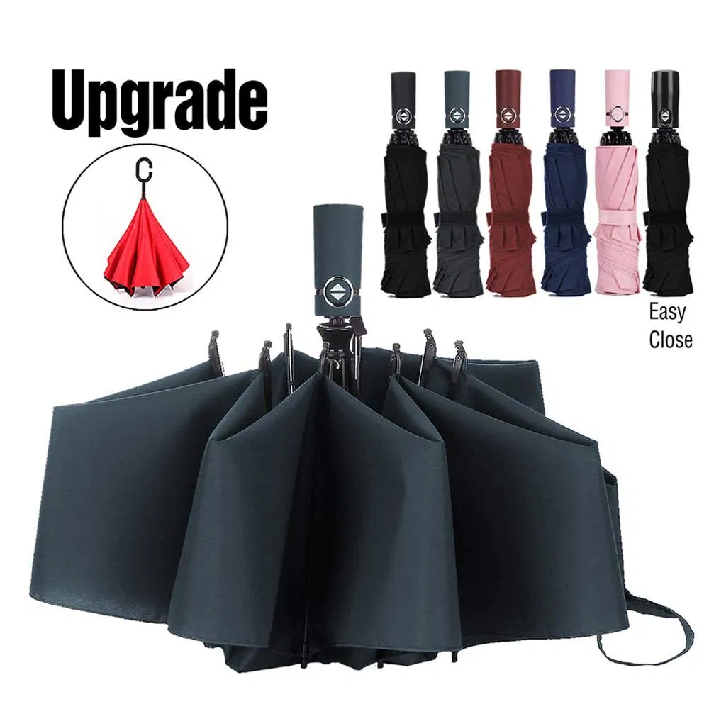 custom automatic reverse folding windproof umbrella for car