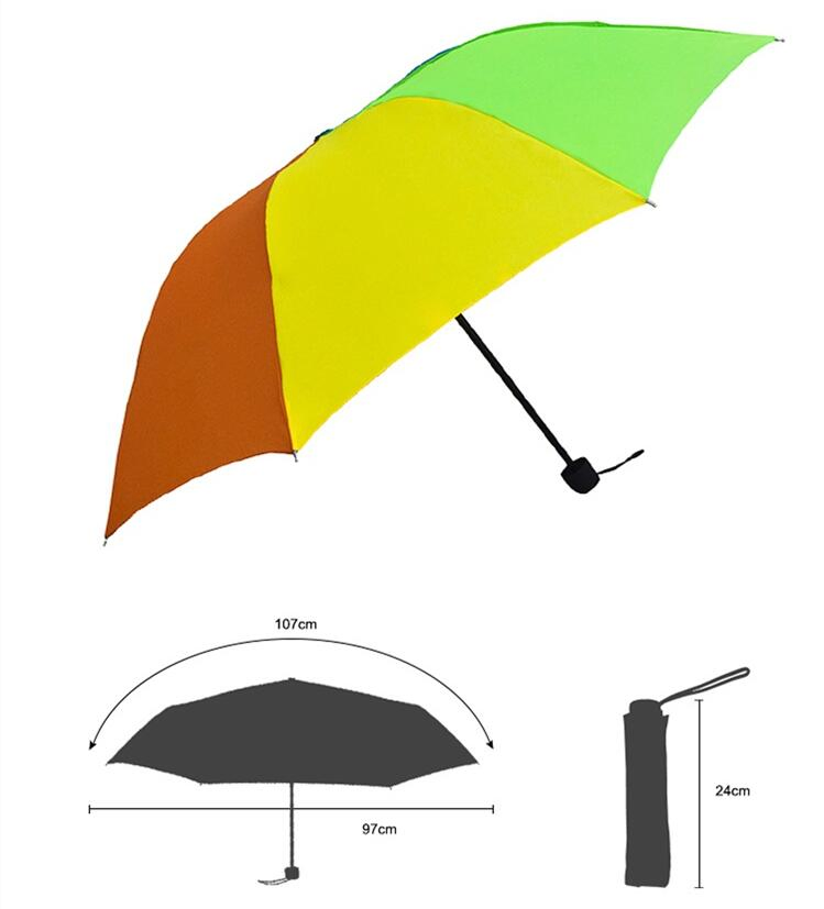 custom logo rainbow folding umbrella oem china wholesale