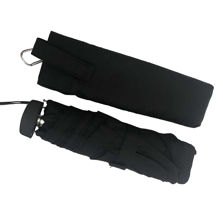 custom logo lightweight black square 3 fold aluminum umbrella