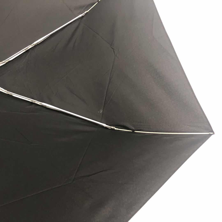 custom logo lightweight black square 3 fold aluminum umbrella