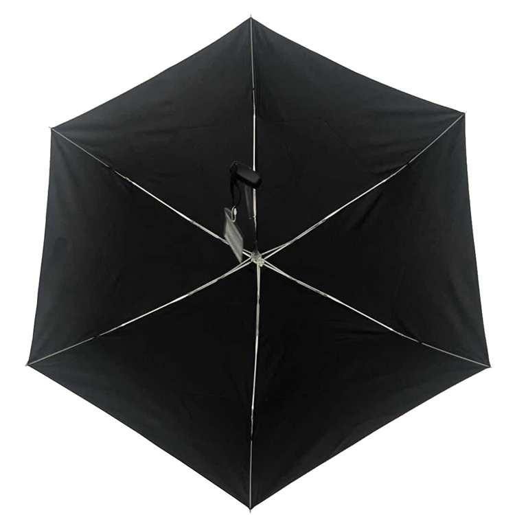 custom logo lightweight black square 3 fold aluminum umbrella