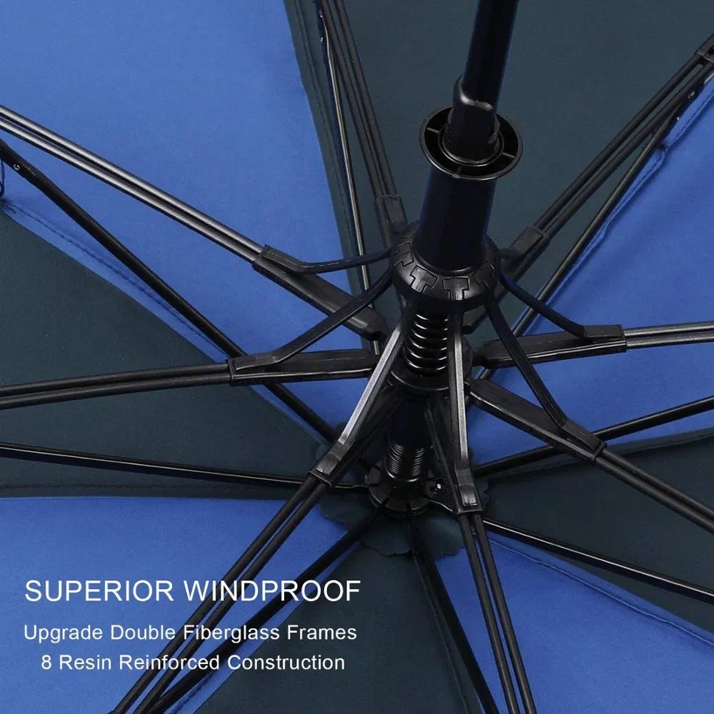 custom golf umbrellas: double layer logo printing & oversize design