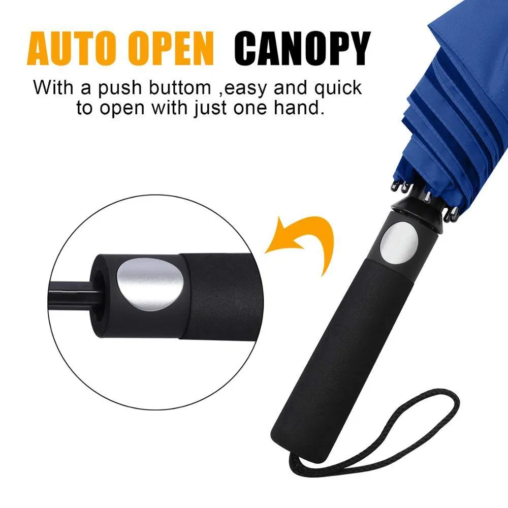custom golf umbrellas: double layer logo printing & oversize design
