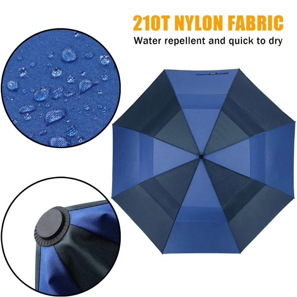 custom golf umbrellas: double layer logo printing & oversize design