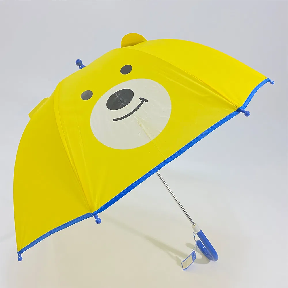custom cartoon kids umbrellas: promotional, cute print, animal shape, safety manual open