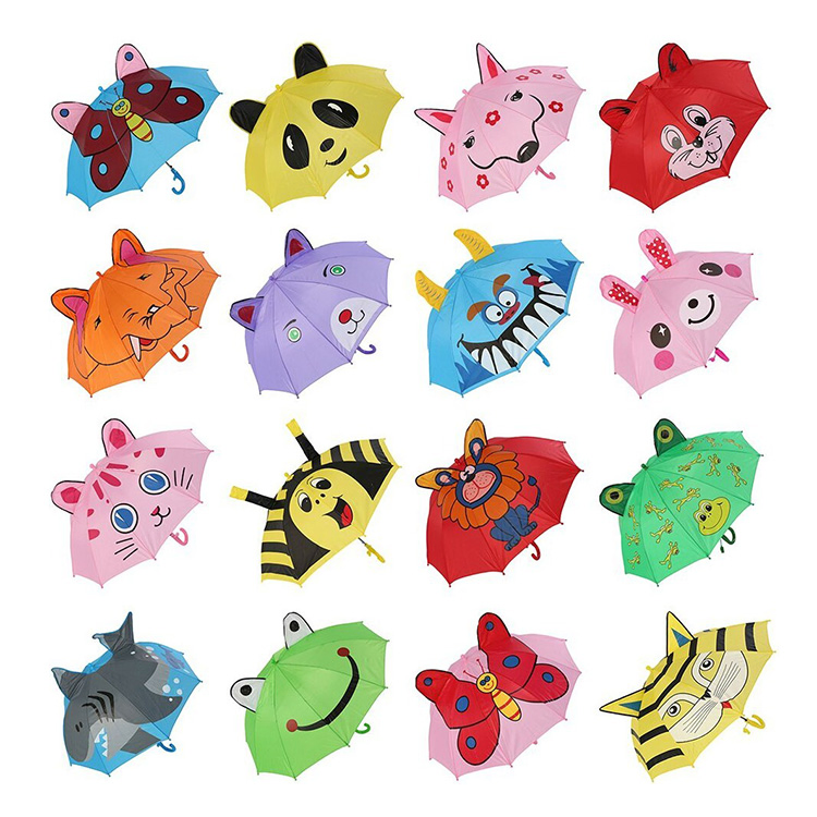 custom 3d bee kids umbrella with ears safe & cute children's umbrella