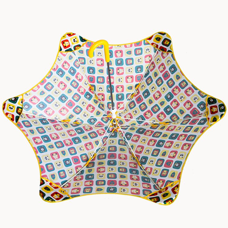 custom logo kids umbrella: flower shape promotional umbrellas for outdoor safety