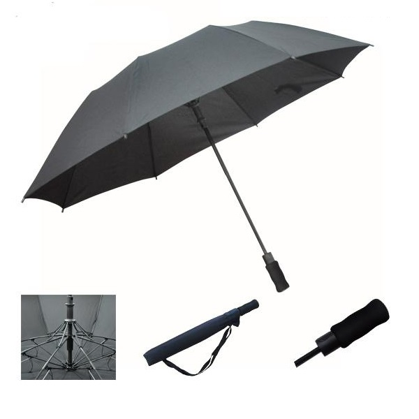 custom 25 inch black fiberglass auto open windproof umbrella