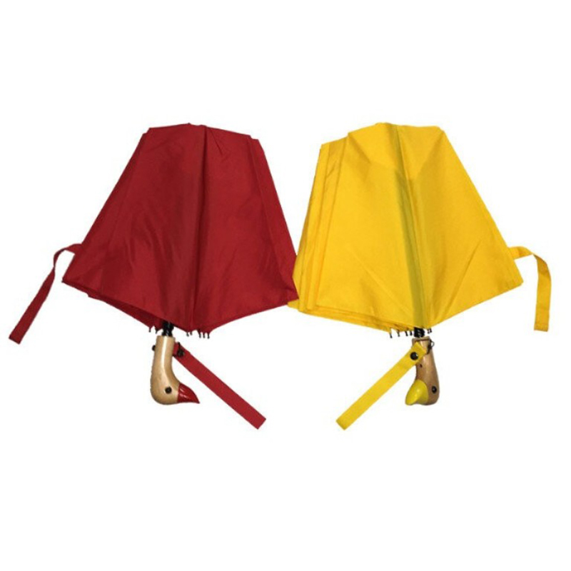 custom duck handle 2 fold auto open outdoor umbrella for sale