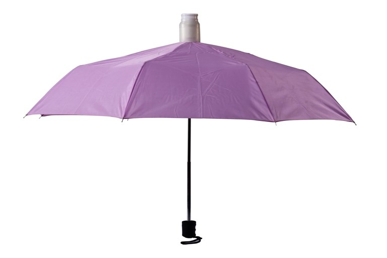 custom logo printed folding umbrella with telescopic plastic cover