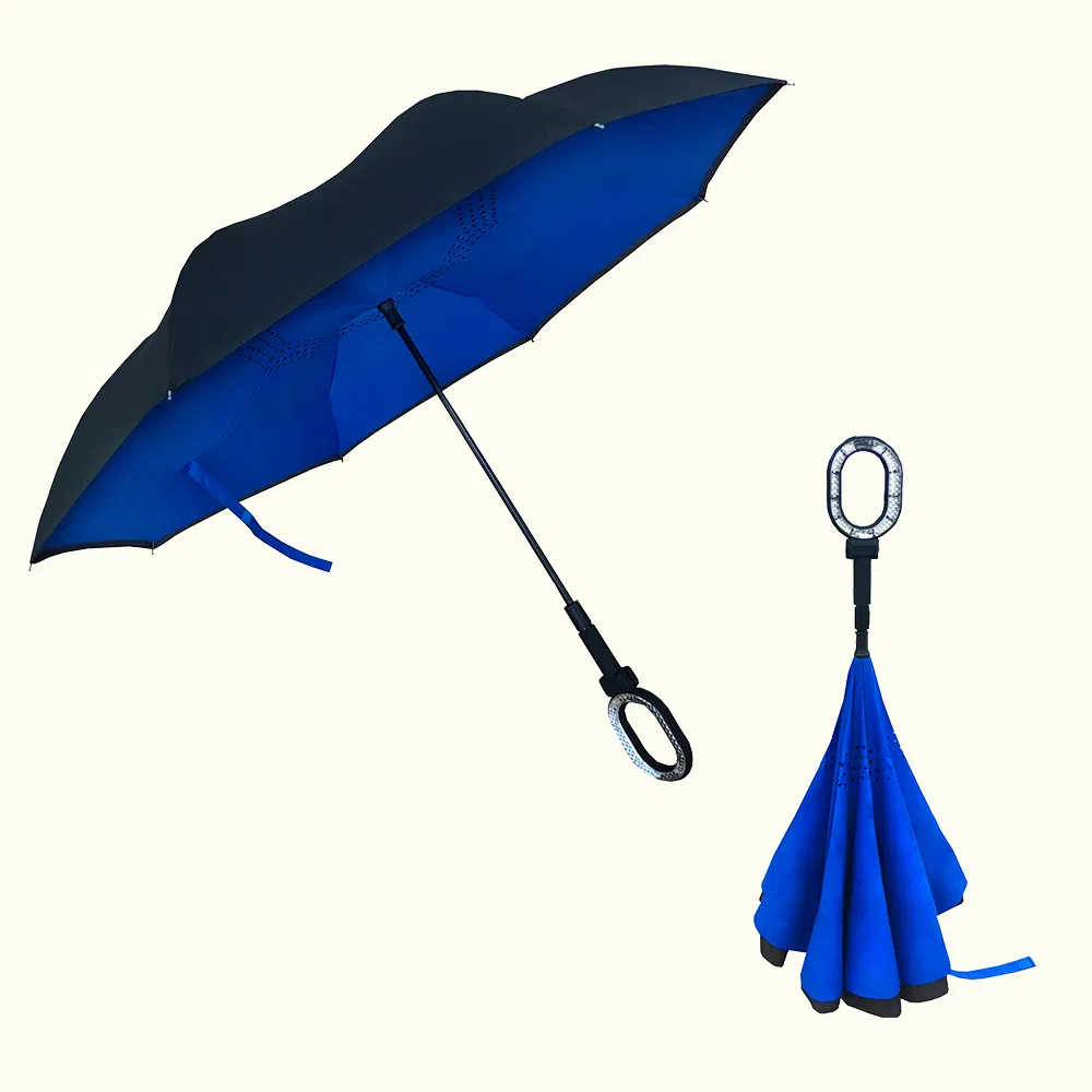 custom double layer led warning umbrella