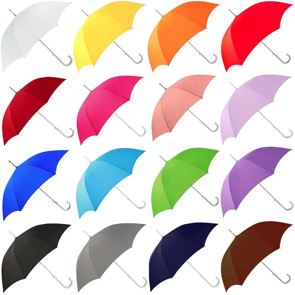 custom promotional aluminum umbrellas with auto open curve handle