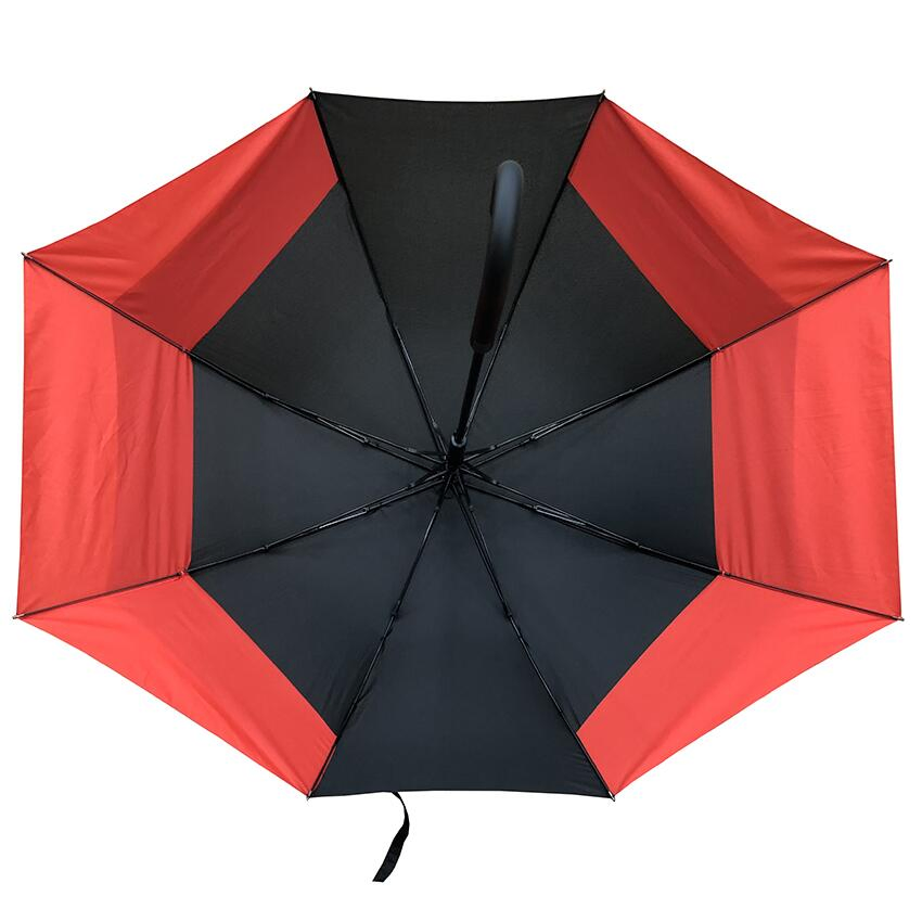 automatic open extra edge side canopy comfortable crook handle two person stretch extendable stick umbrella