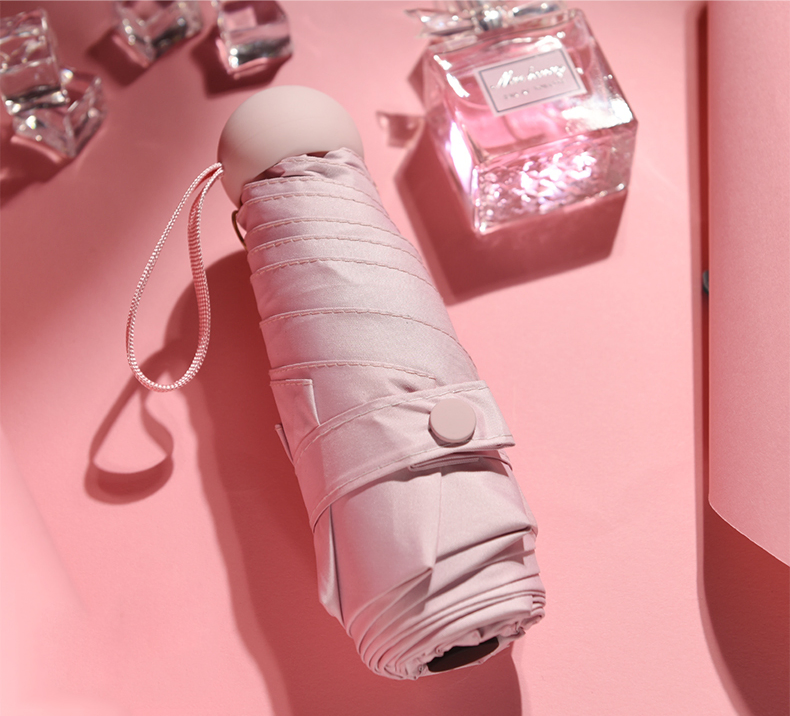 custom pink mini capsule umbrellas | oem folding promotional umbrellas