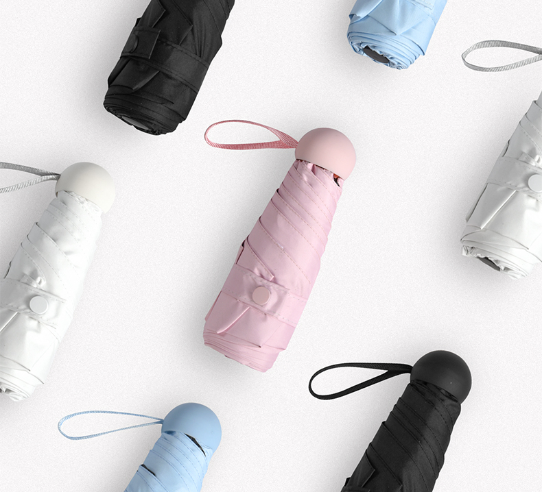 custom pink mini capsule umbrellas | oem folding promotional umbrellas