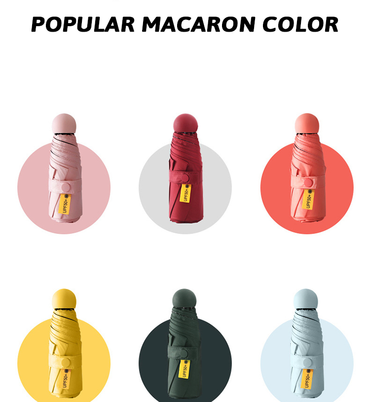 custom logo mini 5 fold capsule umbrella | bsci certified factory