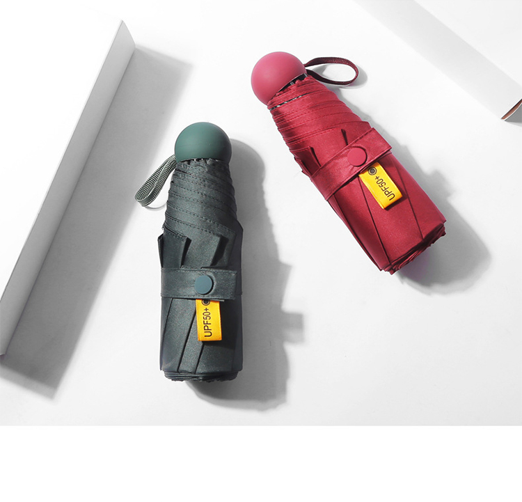 custom logo mini 5 fold capsule umbrella | bsci certified factory