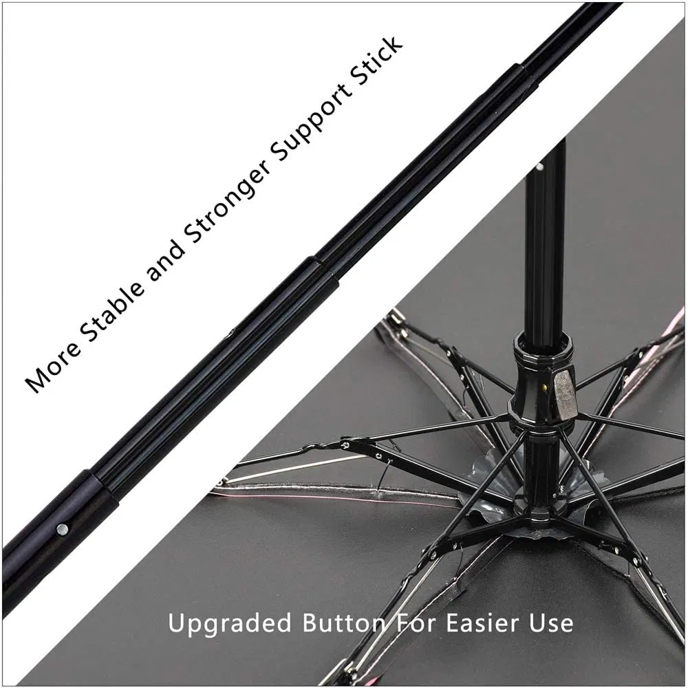 anti uv promotional gifts: 5 fold mini pocket umbrella for outdoor use