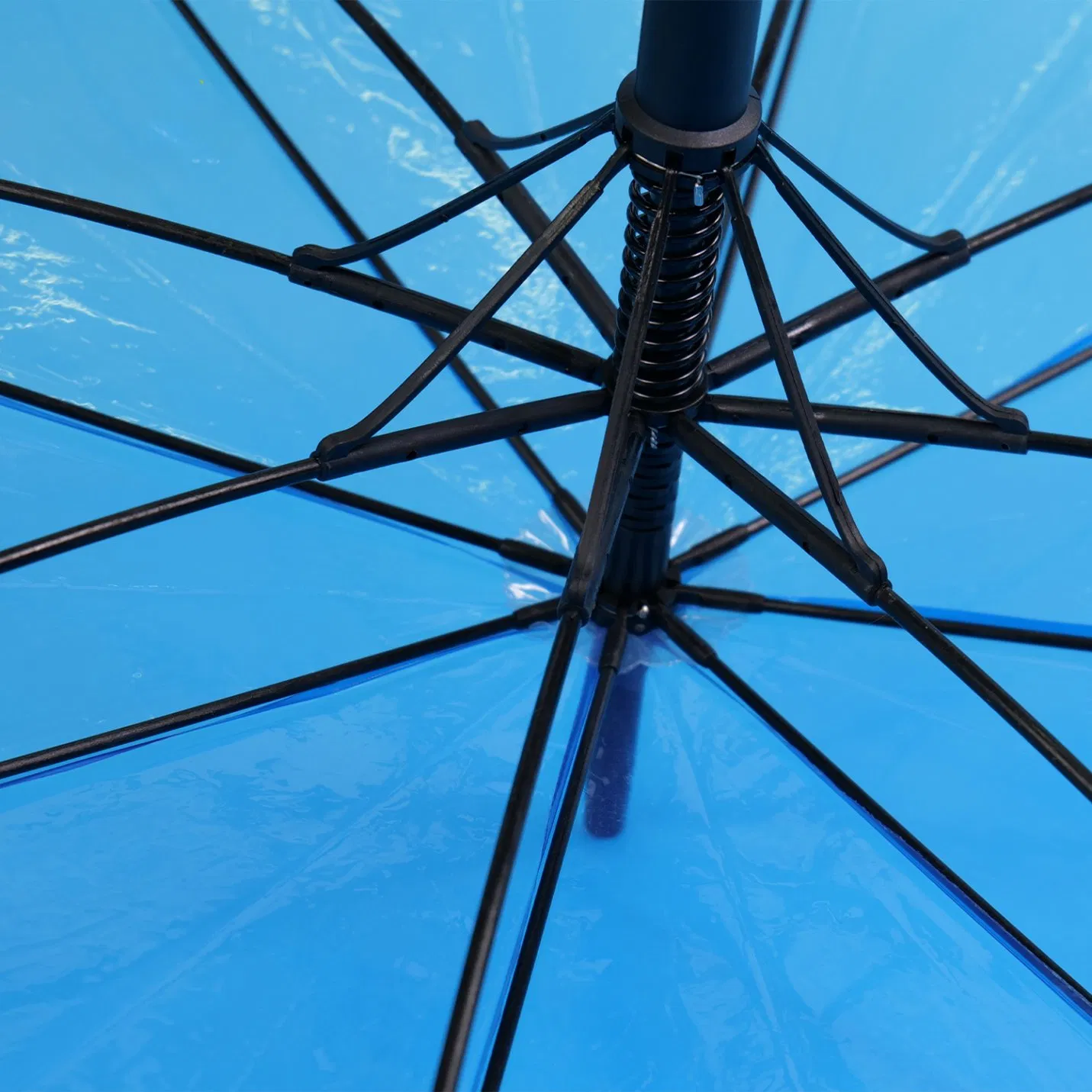 custom hi key design waterproof pvc transparent umbrella