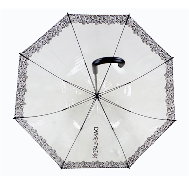 custom clear pvc waterproof umbrella with logo