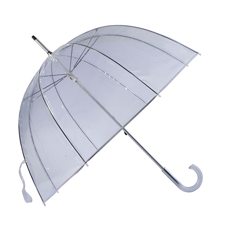 clear dome automatic stick umbrella for outdoor