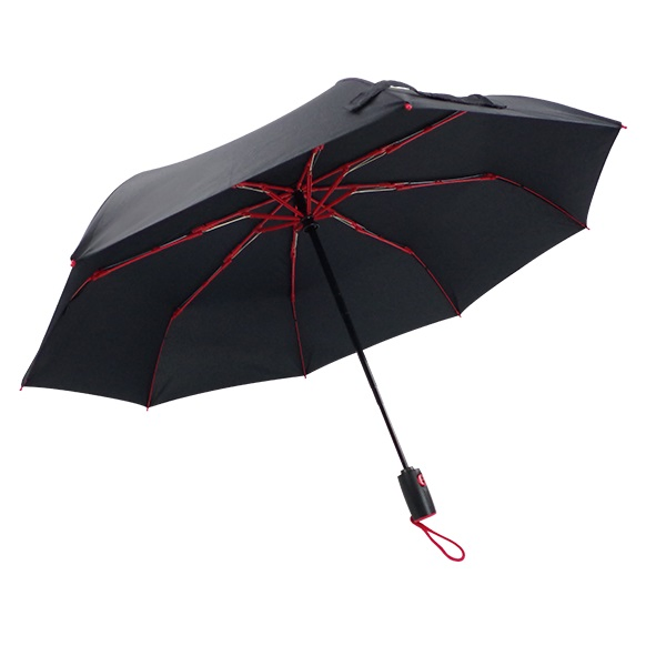 colorful red fiberglass frame windproof automatic folding umbrella