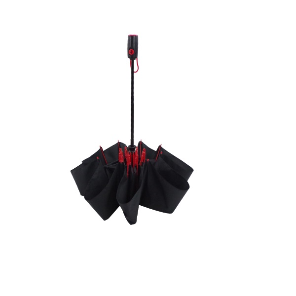 colorful red fiberglass frame windproof automatic folding umbrella