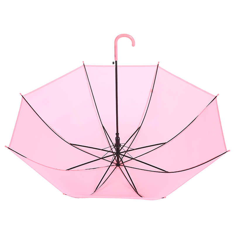 custom pink windproof clear pvc umbrella for outdoor golf promotion