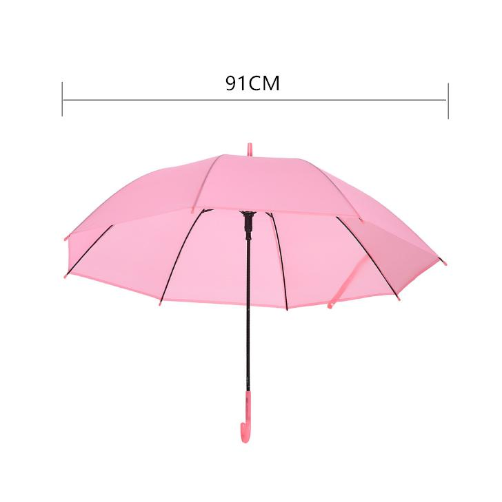 custom pink windproof clear pvc umbrella for outdoor golf promotion