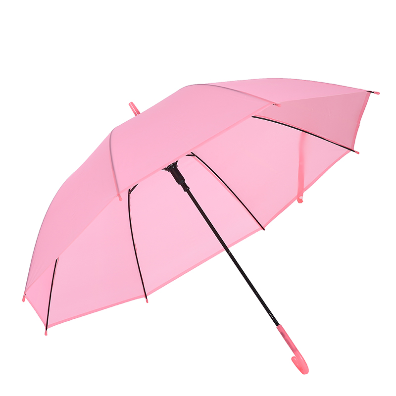 custom pink windproof clear pvc umbrella for outdoor golf promotion