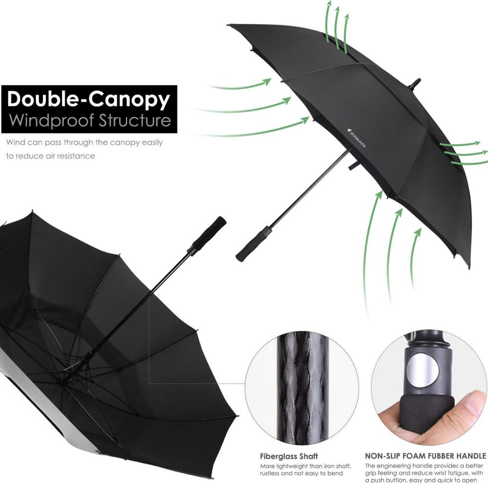 benz automatic open golf umbrella extra large windproof double canopy