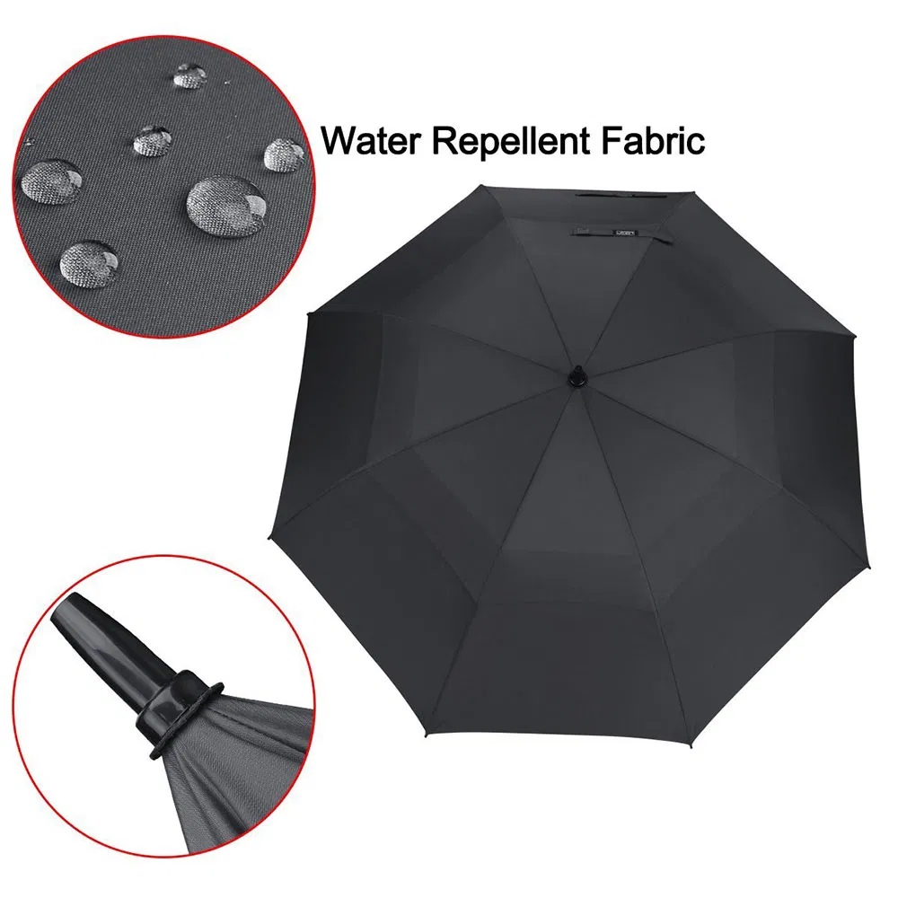 benz automatic open golf umbrella extra large windproof double canopy