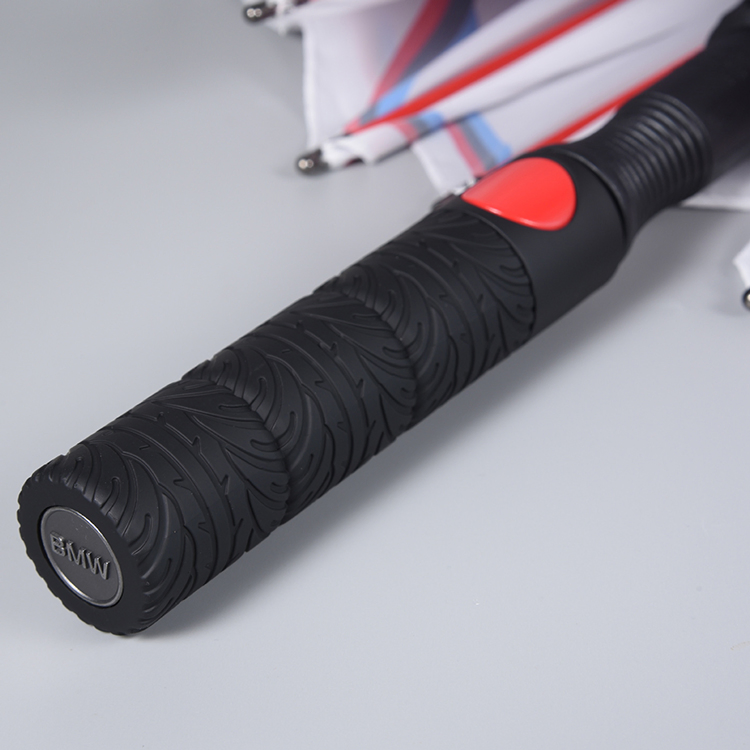 custom 30 inch bmw golf umbrella red fiberglass frame, windproof outdoor gift