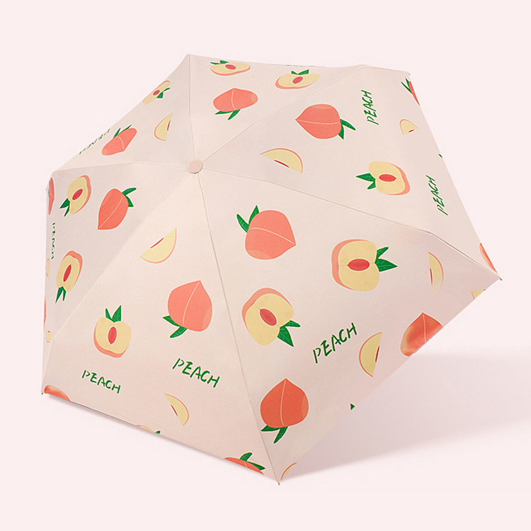 custom logo mini 5 fold pocket umbrella promotion