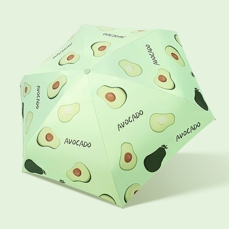 custom logo mini 5 fold pocket umbrella promotion