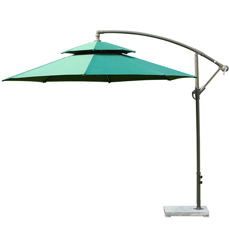 custom green banana aluminum patio umbrella 3x3m outdoor sun rain cover