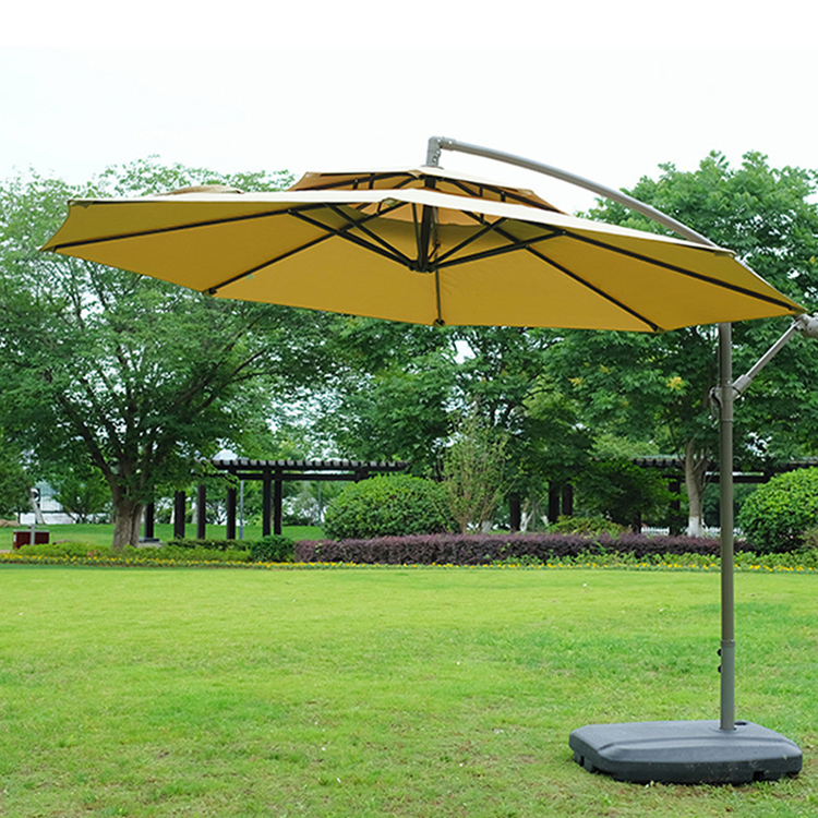 custom 3x3m green fabric outdoor umbrella patio, garden, beach sun & rain protection