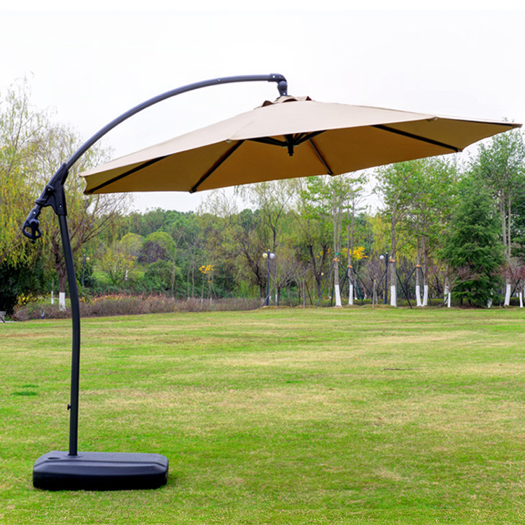 custom 3x3m green fabric outdoor umbrella for garden, beach, and patio