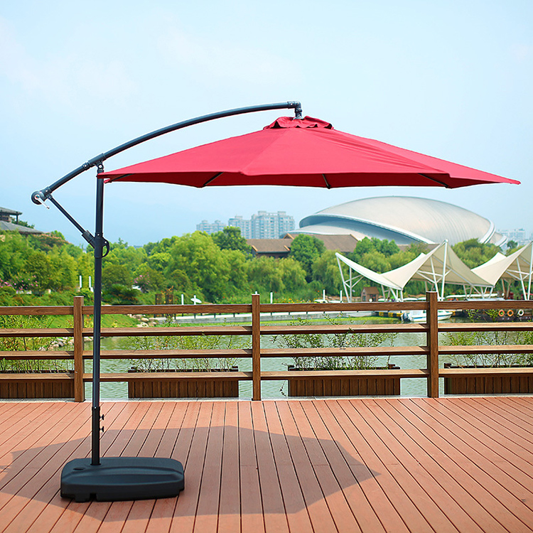 custom 3x3m green fabric outdoor umbrella for garden, beach, and patio