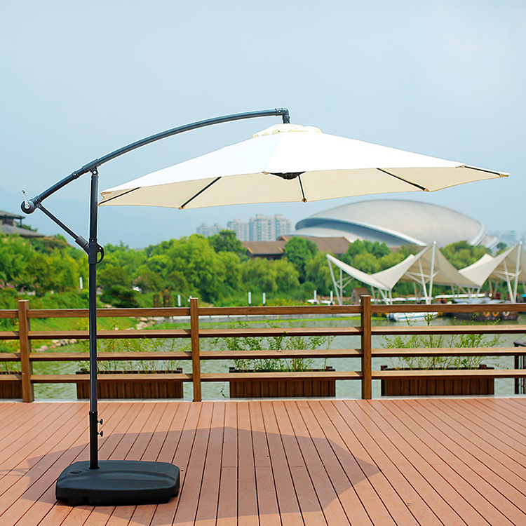 custom 3x3m green fabric outdoor umbrella for garden, beach, and patio