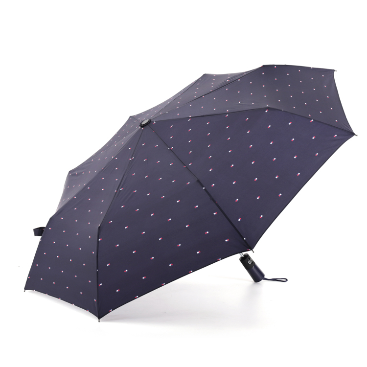custom dot print 3 fold umbrella outdoor brand sales