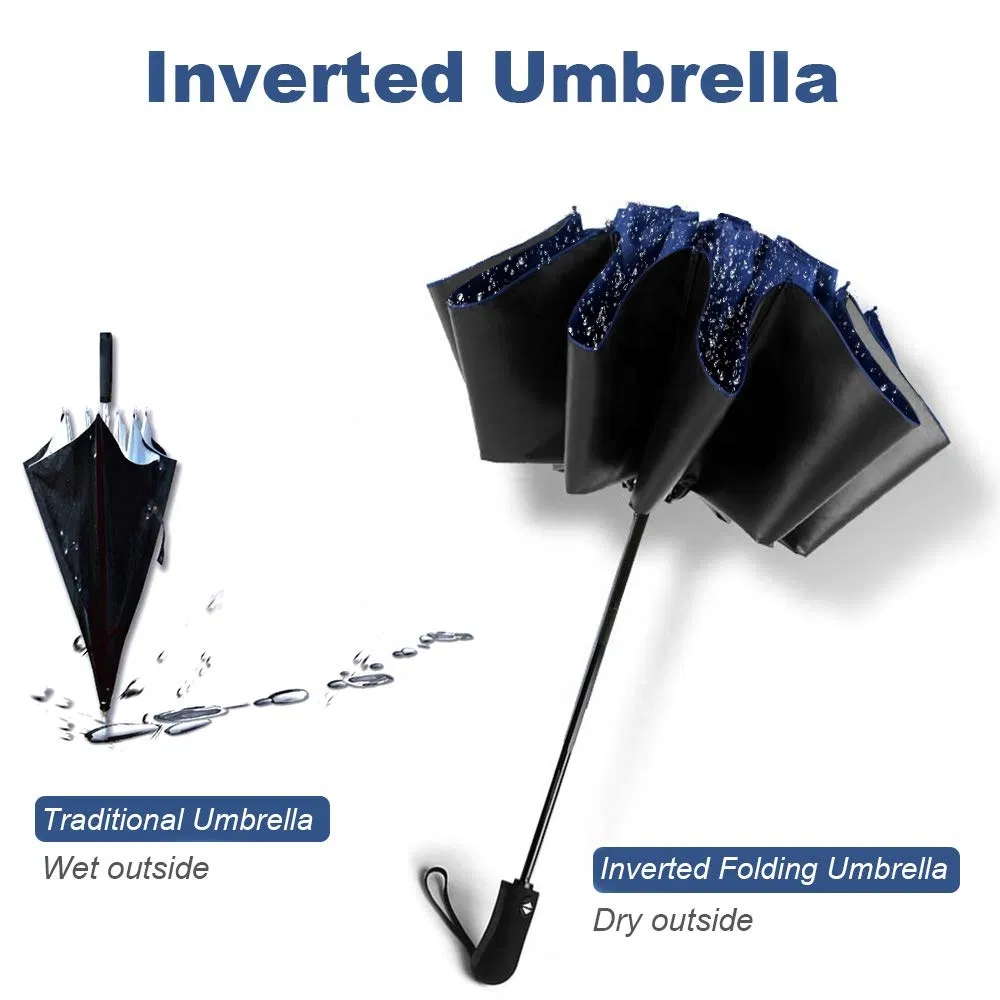 black auto open travel umbrella with coating for outdoor use