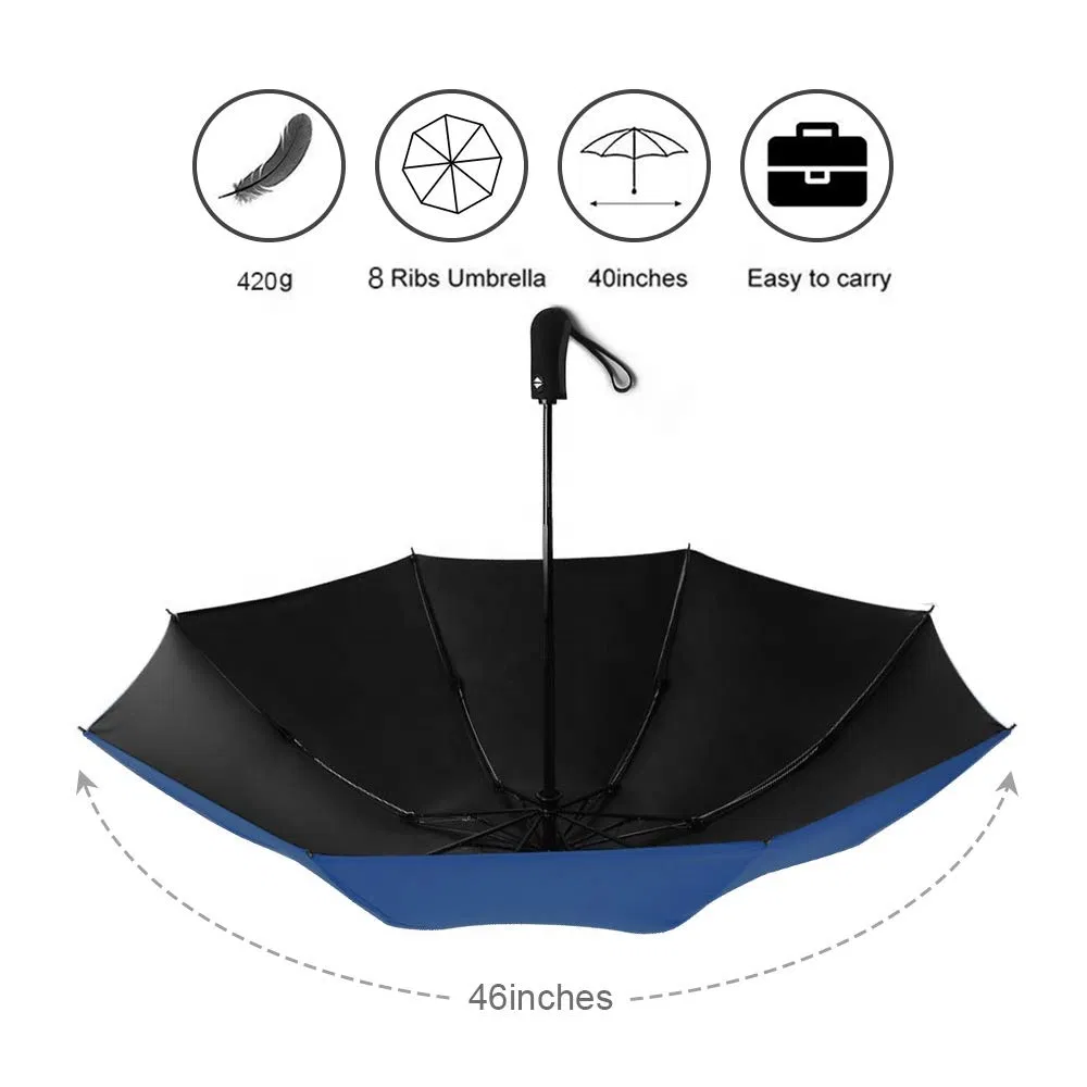 black auto open travel umbrella with coating for outdoor use