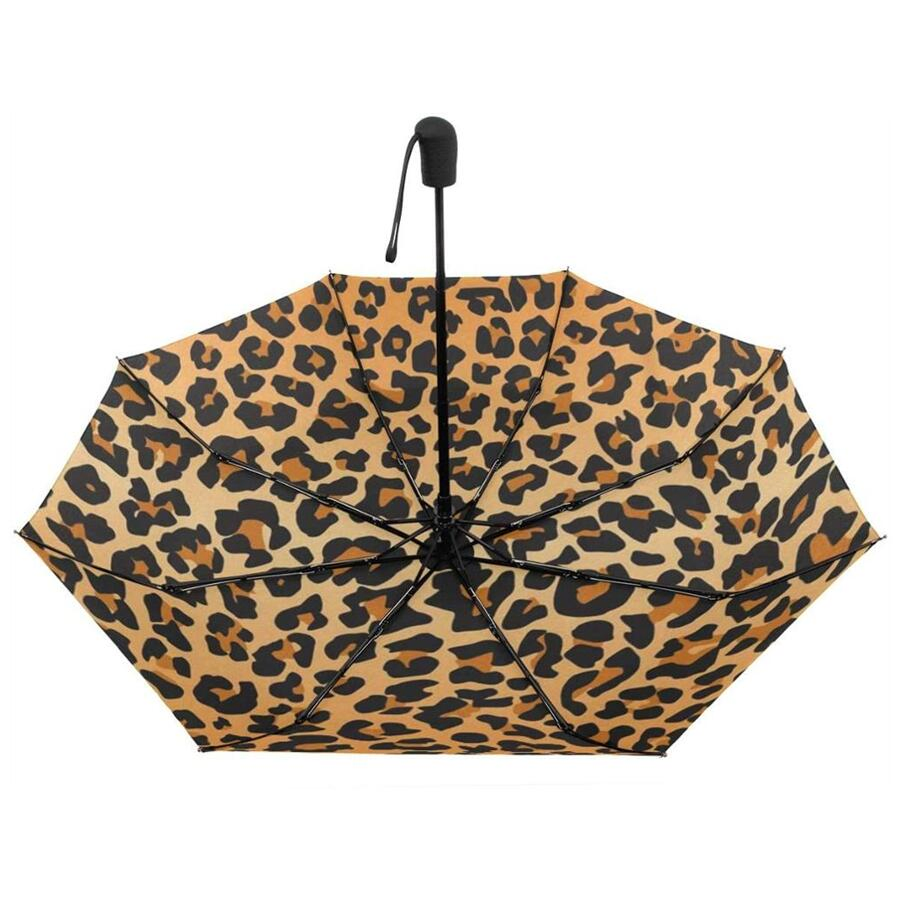 custom 21" 8 rib leopard print auto open close umbrella for women