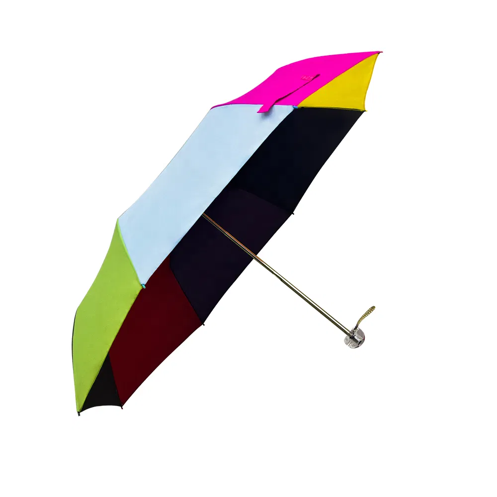 custom logo colorful fiber frame 3 fold rainbow umbrellas for outdoor promotions usa