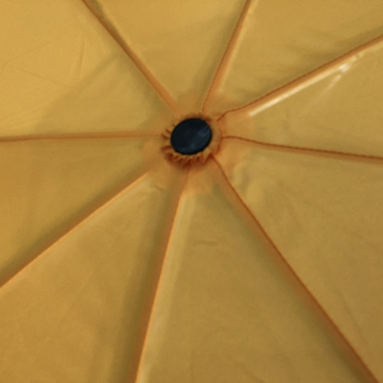 custom logo printed yellow reflective 3 fold rain umbrella