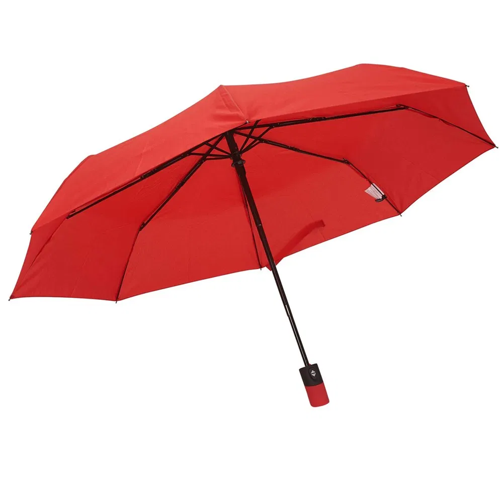 blue nylon automatic compact folding umbrella for outdoor promotion